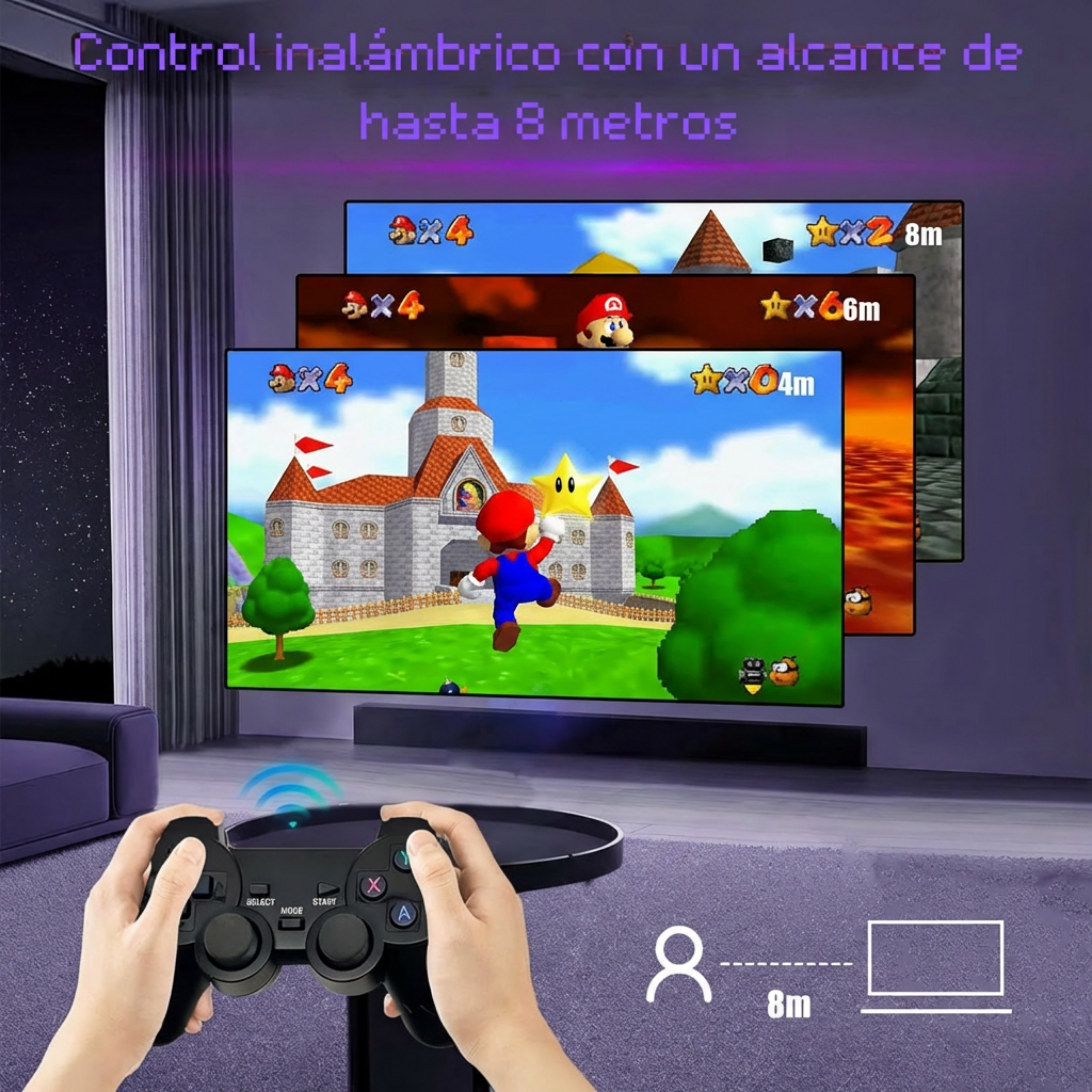 Consola Retro M8 en cualquier pantalla en 4K
